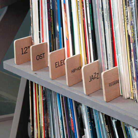 Séparateurs de vinyles en bois pour genre